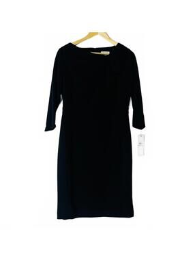 NWT Calvin Klein Black Sleeveless 12 Sheath Style Lined Classic Workwear Career